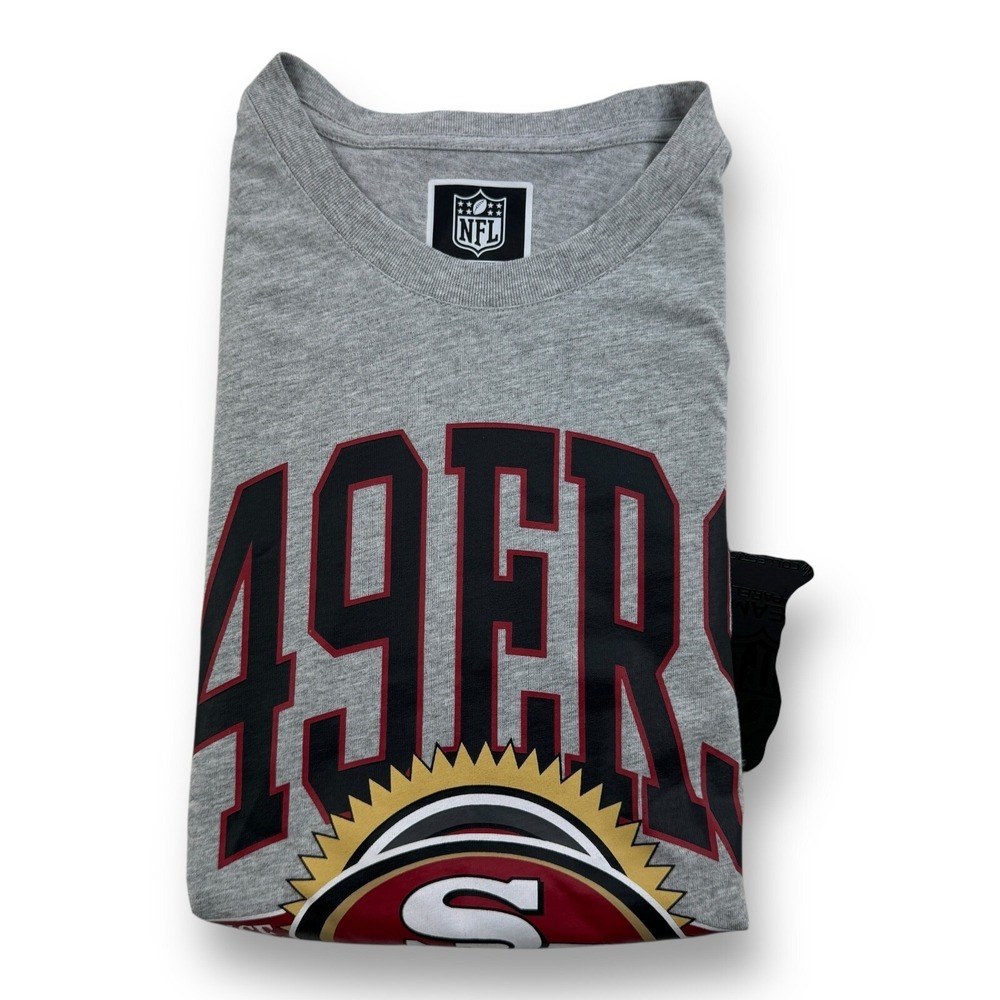 NFL Team Apparel 49ers Graphic T-Shirt Heather Gray Size Medium NWT